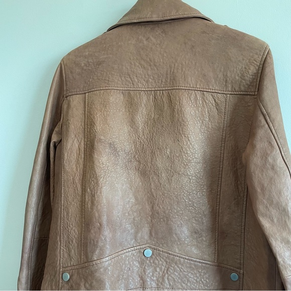 7 For All Mankind Genuine Leather Moto Jacket - Picture 6 of 7
